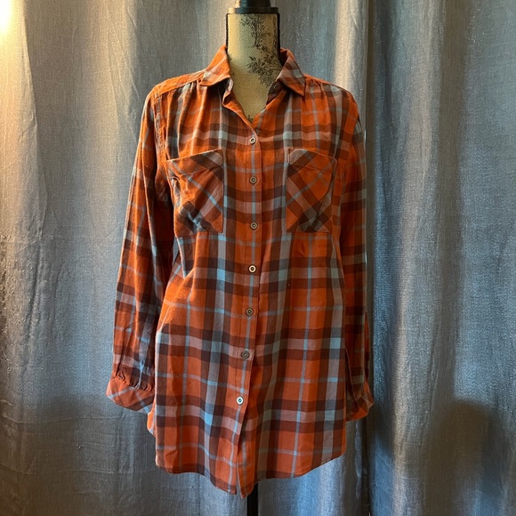 Prana flannel top - Picture 3 of 11
